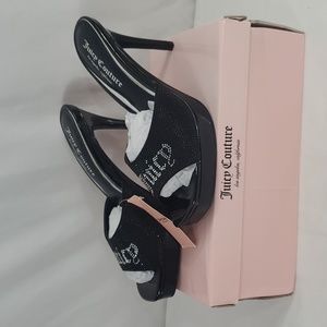 Juicy Couture Gamer Women's Dress Sandals in Black Size 8 NWT